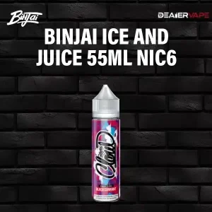 binjai ice and juice 55ml nic6 blackcurrant