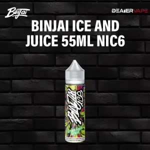 binjai ice and juice 55ml nic6 green apple grape