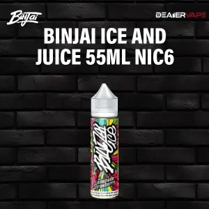 binjai ice and juice 55ml nic6 lemonade strawberry