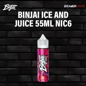 binjai ice and juice 55ml nic6 pink berry