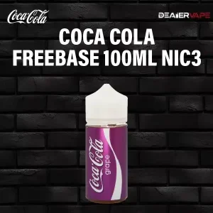 coca cola freebase 100ml nic3 grape
