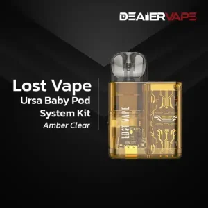 lost vape ursa baby pod system kit amber clear