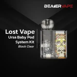 lost vape ursa baby pod system kit black clear