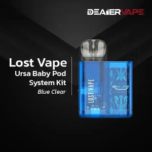 lost vape ursa baby pod system kit blue clear