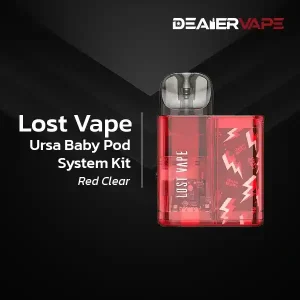 lost vape ursa baby pod system kit red clear