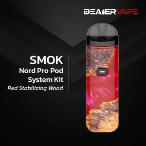 smok nord pro pod system kit red stabilizing wood
