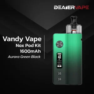 vandy vape nox pod kit 1600mah aurora green black
