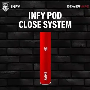 infy pod close system ruby red