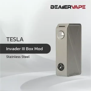 tesla invader iii box mod stainless steel