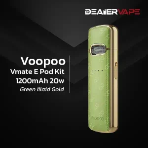 voopoo vmate e pod kit 1200mah 20w green lilaid gold