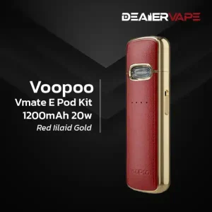 voopoo vmate e pod kit 1200mah 20w red lilaid gold