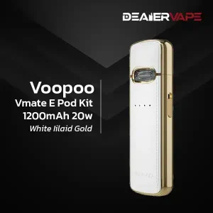 voopoo vmate e pod kit 1200mah 20w white lilaid gold