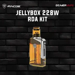 rincoe jellybox 228w rda kit amber clear