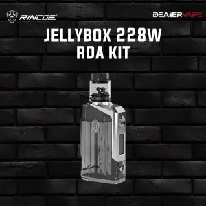 rincoe jellybox 228w rda kit black clear