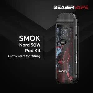 smok nord 50w pod kit black red marbing