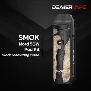 smok nord 50w pod kit black stabilizing wood