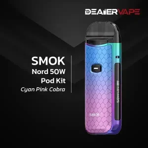 smok nord 50w pod kit cyan pink cobra