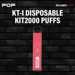 fof kt-1 disposable kit 2000 puffs-peach