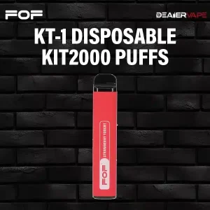 fof kt-1 disposable kit 2000 puffs-strawberry yogurt