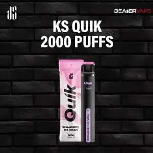 ks quik 2000 puffs-strawberry ice cream