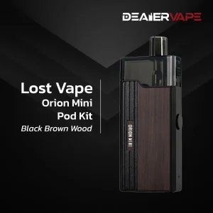 lost vape orion mini pod kit black brown wood