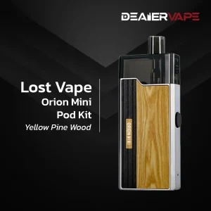 lost vape orion mini pod kit yellow pine wood