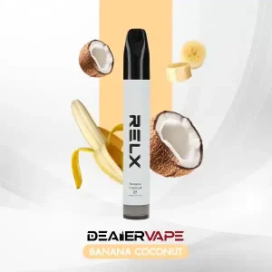 relx x bubblemon disposable 1600 puffs banana coconut