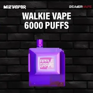 walkie 6000 puff กลิ่นแอปเปิ้ลองุ่น หอมอร่อยชื่นใจสุดๆ
