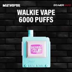 walkie 6000 puff กลิ่นโยเกิร์ตเบอรี่ หวานเปรี้ยว อร่อยลงตัวสุดๆ