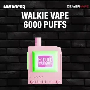 walkie 6000 puff กลิ่นสตอเบอรี่กีวี หวานอร่อยสูบง่าย ไม่แทงคอ