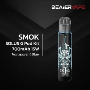 smok solus g pod kit 700mah 15w transparent blue