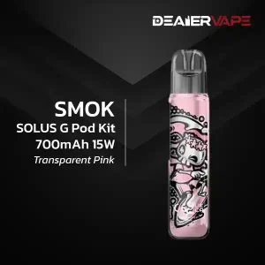 smok solus g pod kit 700mah 15w transparent pink