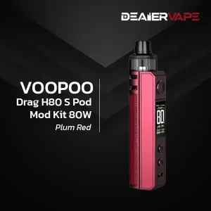 voopoo drag h80 s pod mod kit 80w plum red