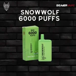 Snowwolf 6000 puffs sour apple ice