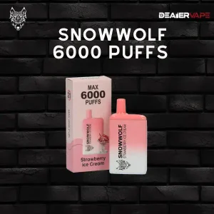 Snowwolf 6000 puffs strawberry ice cream
