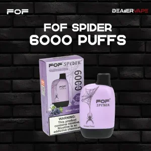 fof spider 6000 puff grape freez