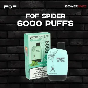 fof spider 6000 puff menthol mint