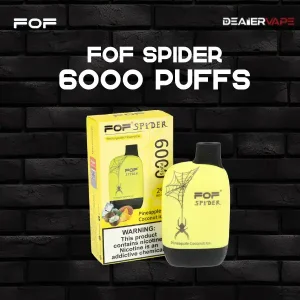 fof spider 6000 puff pineapple coconut ice