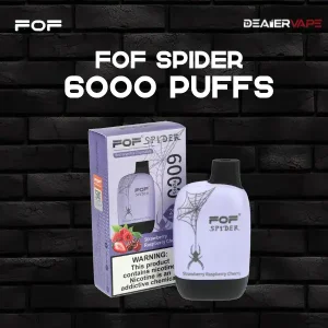 fof spider 6000 puff strawberry raspberry cherry