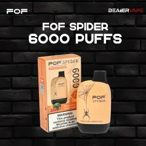 fof spider 6000 puff watermelon bubble gum