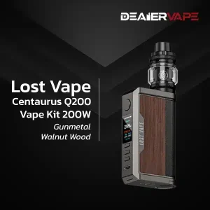 lost vape centaurus q200 vape kit 200w gunmetal wanut wood