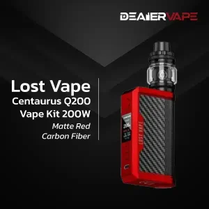 lost vape centaurus q200 vape kit 200w matte red carbon fiber