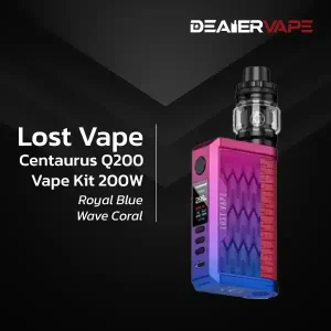 lost vape centaurus q200 vape kit 200w royal blue wave coral
