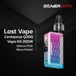 lost vape centaurus q200 vape kit 200w sakura pink wave pastel