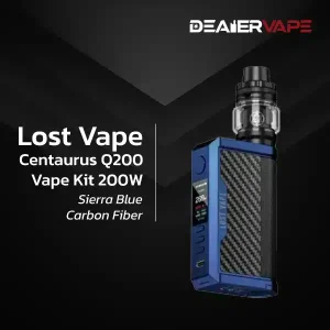 lost vape centaurus q200 vape kit 200w sierra blue carbon fiber