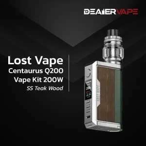 lost vape centaurus q200 vape kit 200w ss teak wood