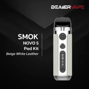 smok novo 5 pod kit beige white leather