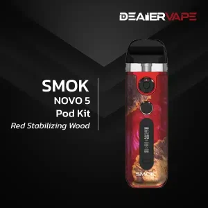 smok novo 5 pod kit red stabilizing wood