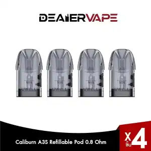 caliburn a3s refillable pod 2ml 0.8 ohm 4pcs packk