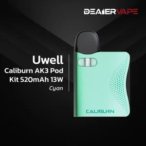 uwell caliburn ak3 pod kit 520mah 13w cyan